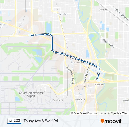 223 Bus Line Map