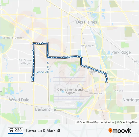 223 Bus Line Map