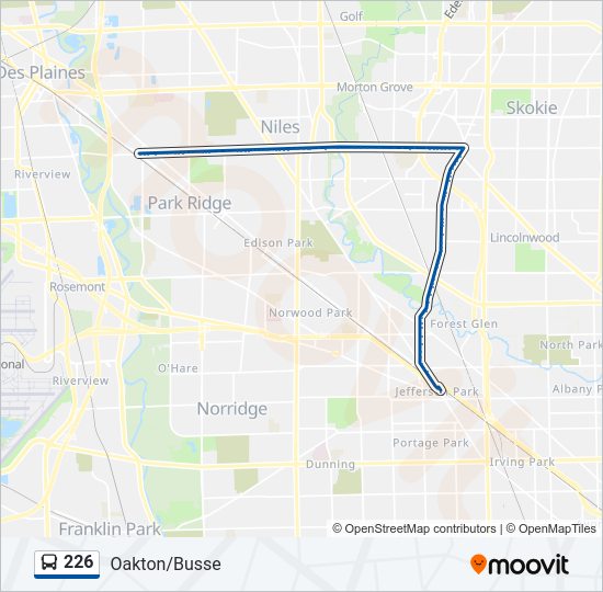 226 bus Line Map