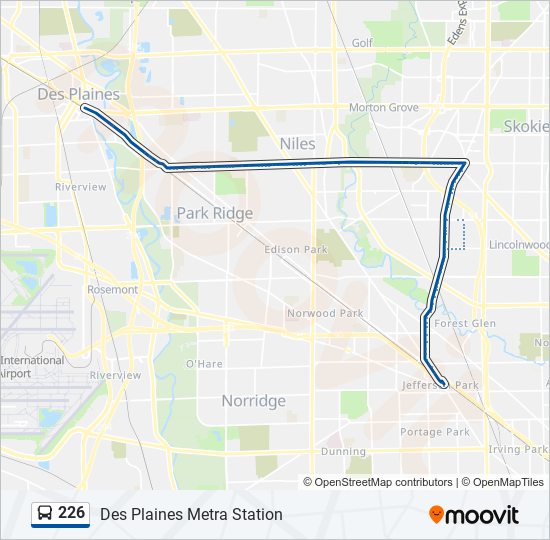 226 bus Line Map