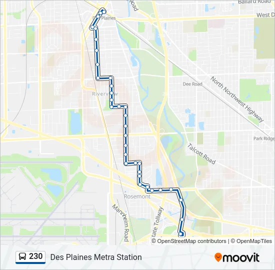230 Bus Line Map