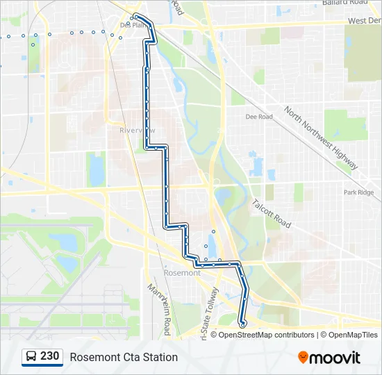 230 Bus Line Map