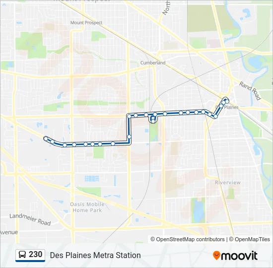 230 Bus Line Map