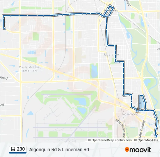 230 Bus Line Map