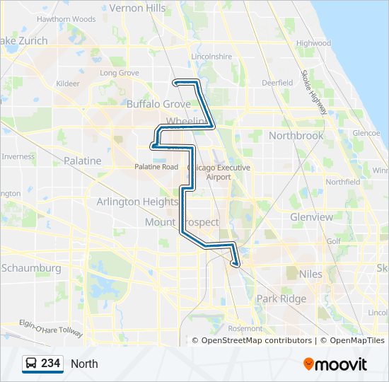 234 Route Schedules, Stops & Maps North (Updated)
