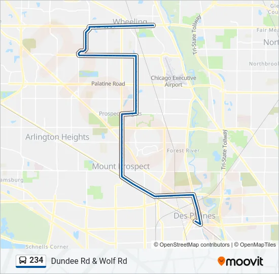 234 Bus Line Map