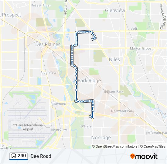 240 bus Line Map