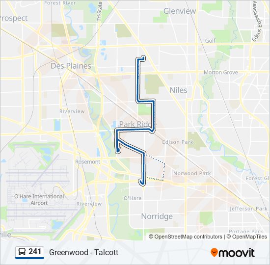 Mapa de 241 de autobús