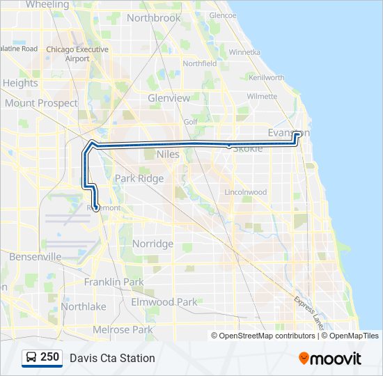 250 bus Line Map