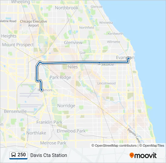 250 Bus Line Map