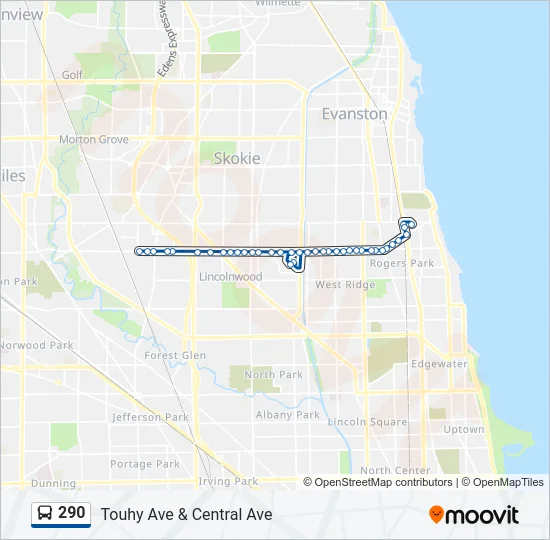 290 Bus Line Map