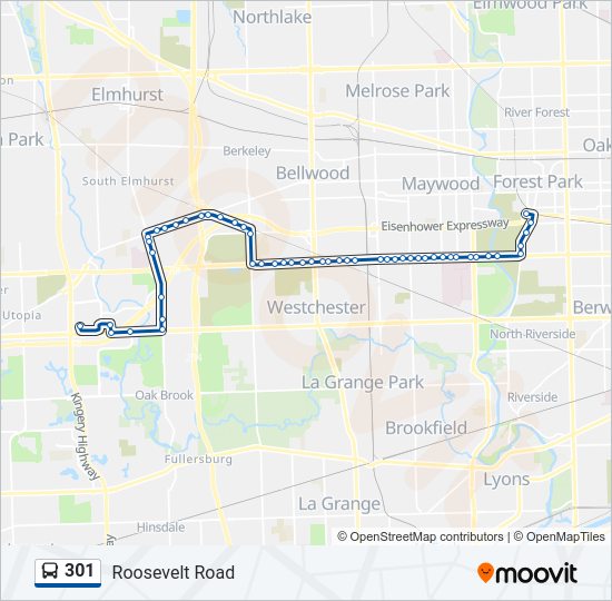 301 Bus Line Map