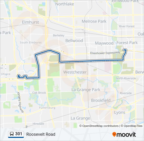 301 bus Line Map