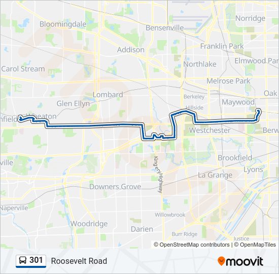 301 bus Line Map