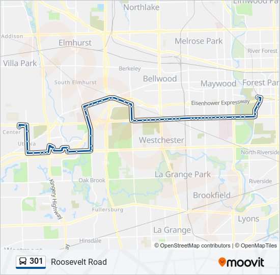 301 Bus Line Map