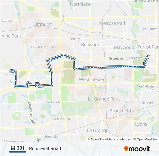301 Bus Line Map