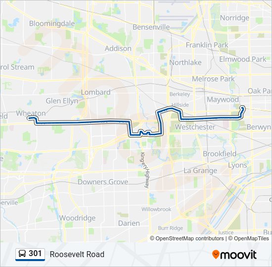 301 bus Line Map