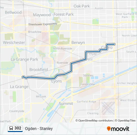 302 Bus Line Map