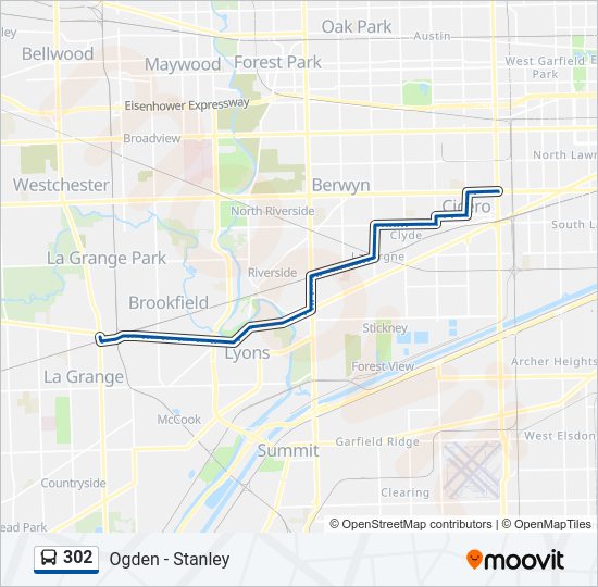 302 bus Line Map