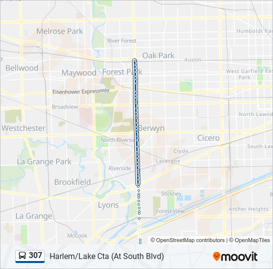 307 Bus Line Map