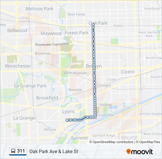 Mapa de 311 de autobús