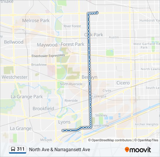 311 Bus Line Map