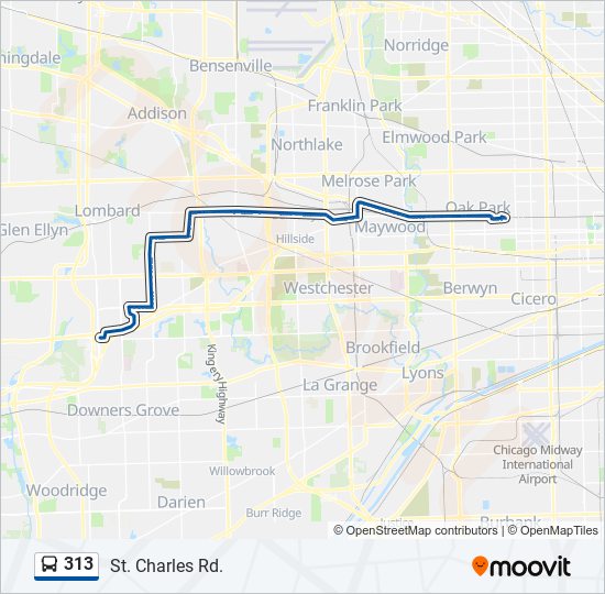 313 Bus Line Map