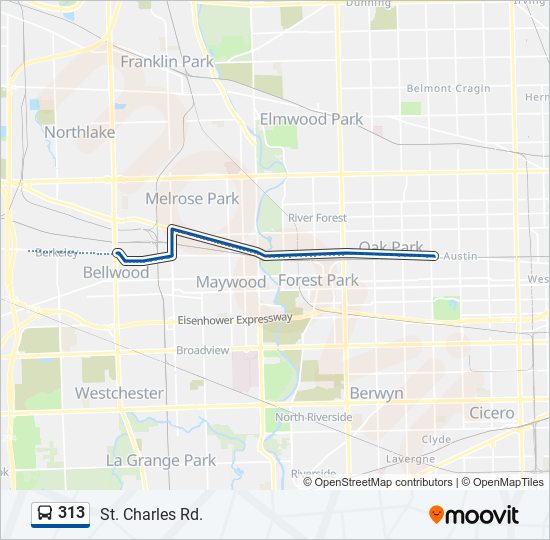 313 bus Line Map