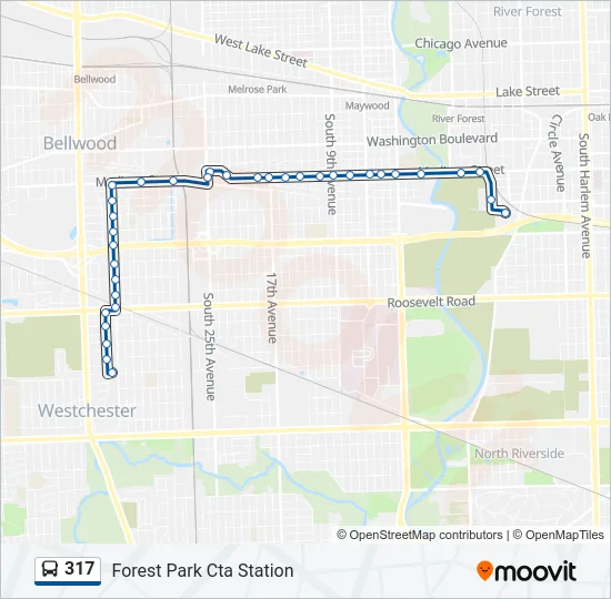 317 Bus Line Map
