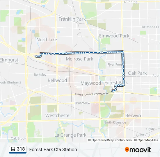 318 Bus Line Map