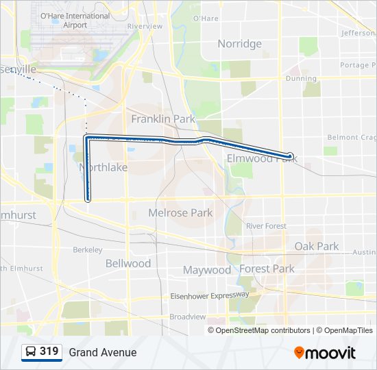 319 bus Line Map