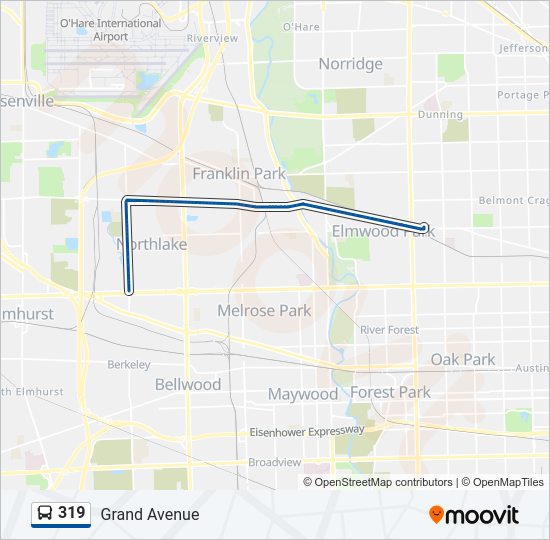 319 Bus Line Map