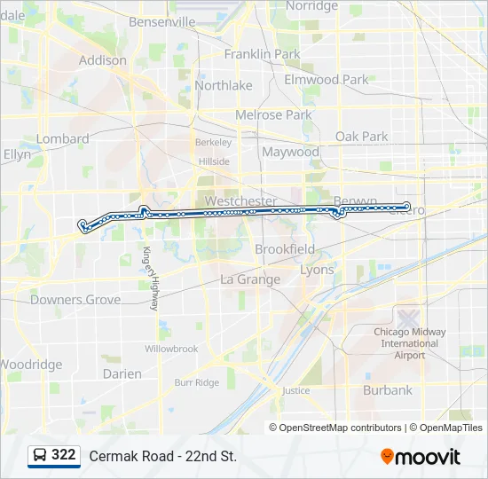 322 Bus Line Map