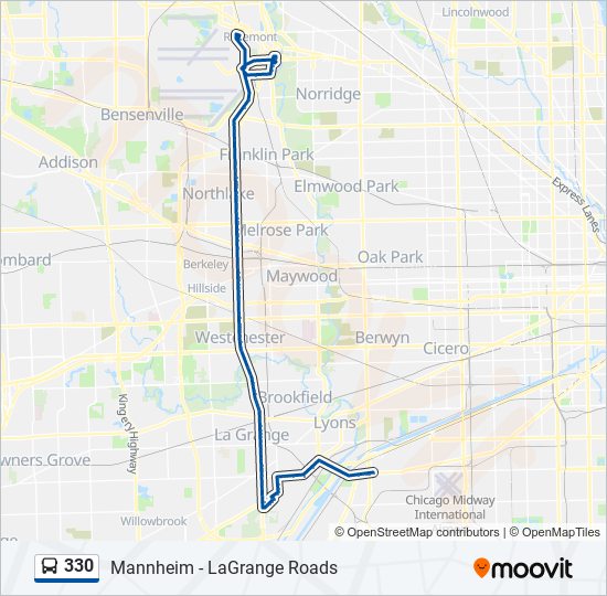 330 Bus Line Map