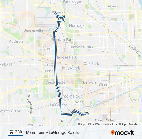 330 Bus Line Map