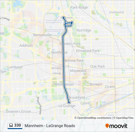 330 Bus Line Map