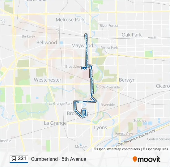 331 Bus Line Map
