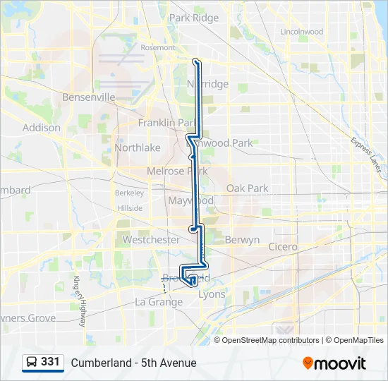 331 Bus Line Map