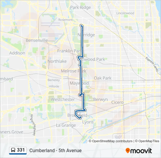 331 Bus Line Map