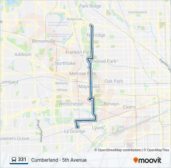 331 Bus Line Map