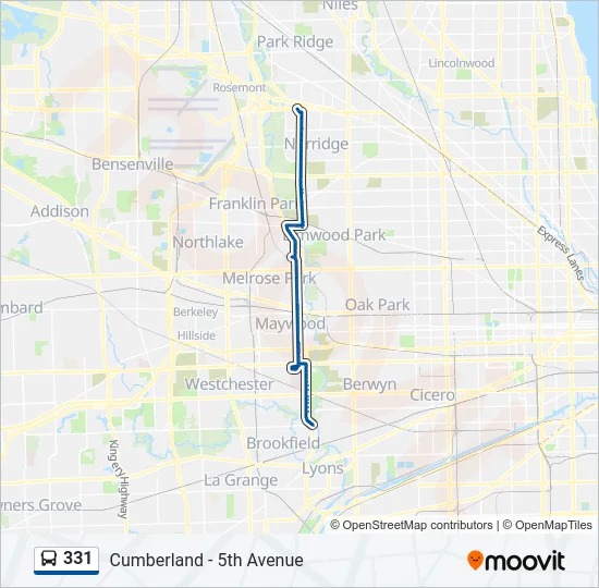 331 Bus Line Map