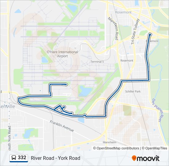 332 Bus Line Map