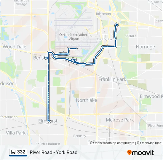 332 Bus Line Map