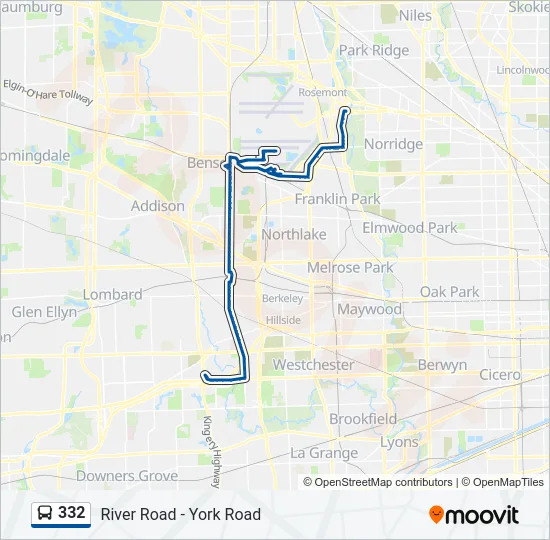332 Bus Line Map
