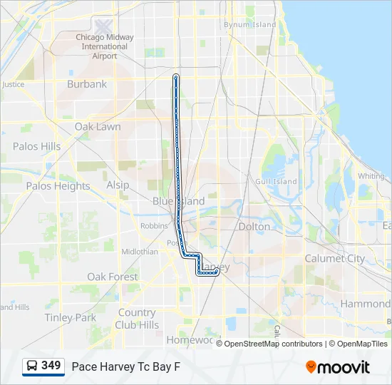 349 Bus Line Map
