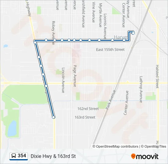 354 Bus Line Map