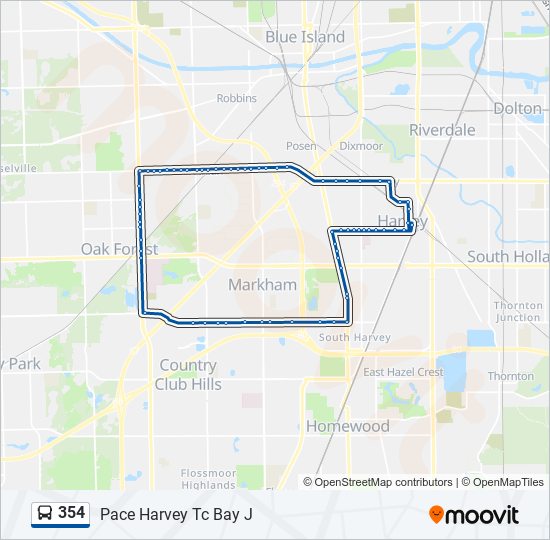 354 Bus Line Map