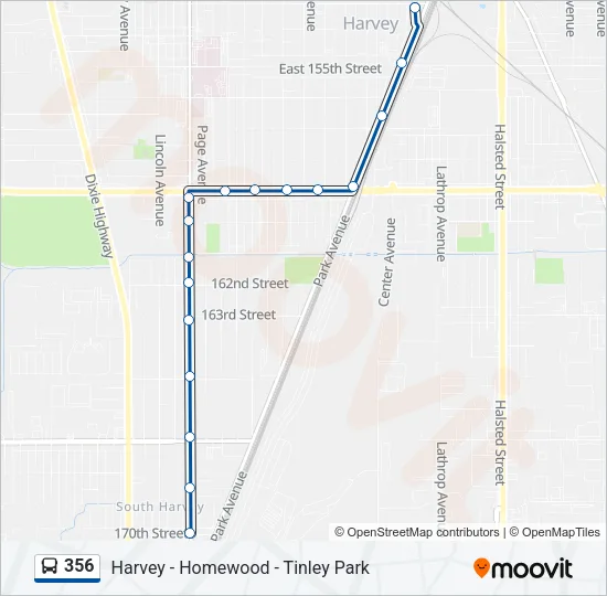 356 Bus Line Map