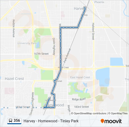 356 Bus Line Map