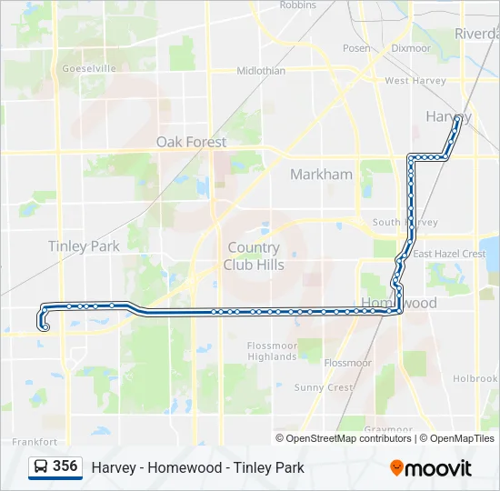 356 Bus Line Map